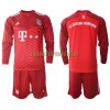 Original Trikotsatz FC Bayern München Heimtrikot 2021-22 Langarm Für Kinder